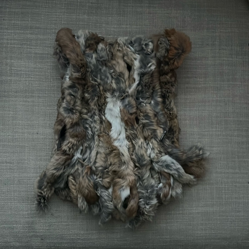 100% rabbit fur scarf shawl 1.5m long